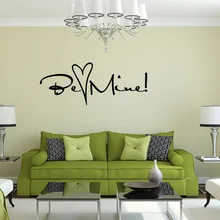 Aw9511 English Proverbs Valentine' Discourse Wall Stickers Be Mine Bedroom Living Room Wall Stickers Wholesale Removable