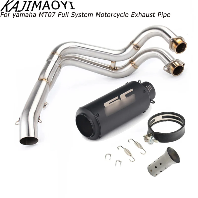 KAJIMAOYI MT07 FZ07 мотоцикл выхлопной полная система для MT-07 FZ-07 Tracer- с глушителем XSR700