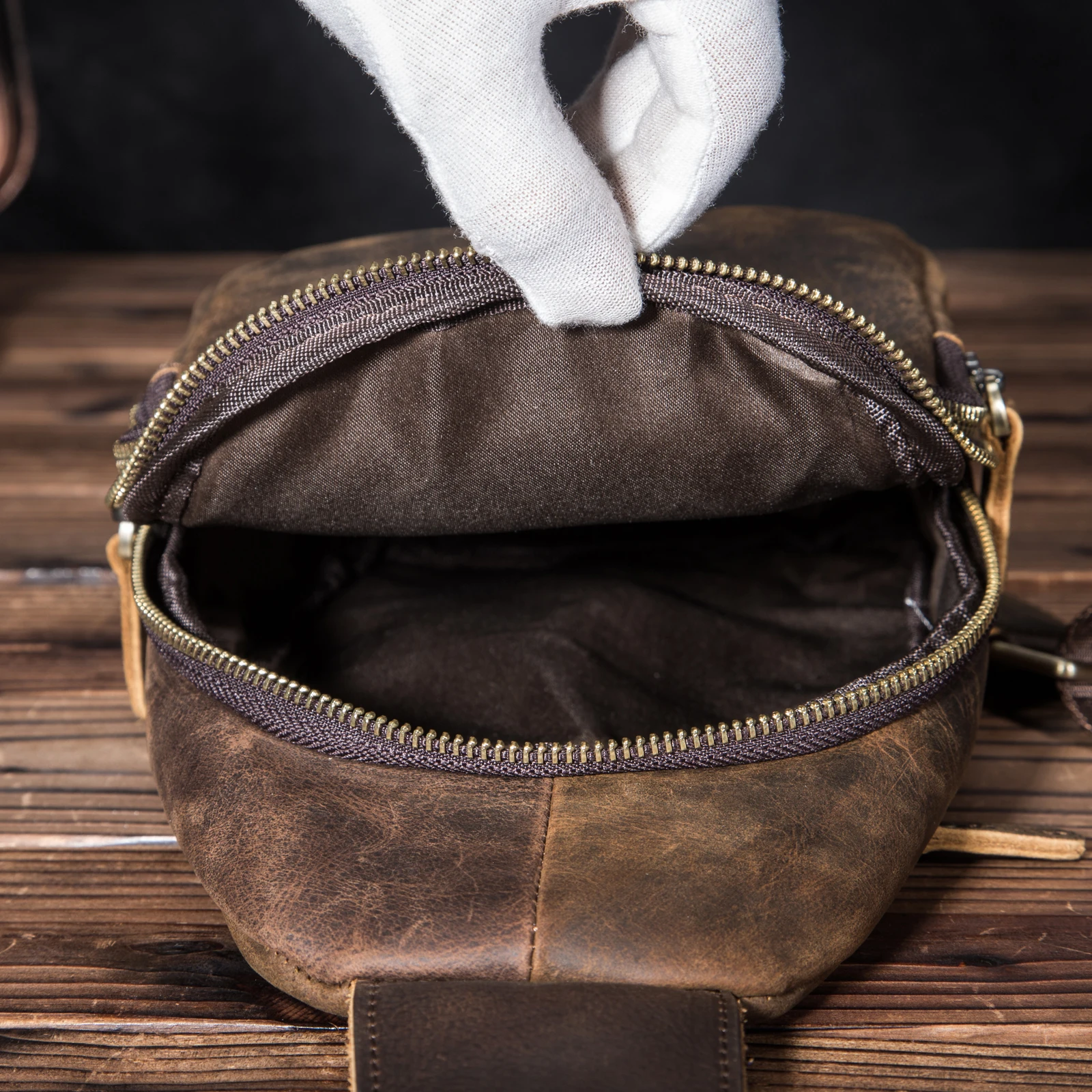 Мужской повседневный рюкзак из натуральной кожи модная нагрудная слинг сумка
