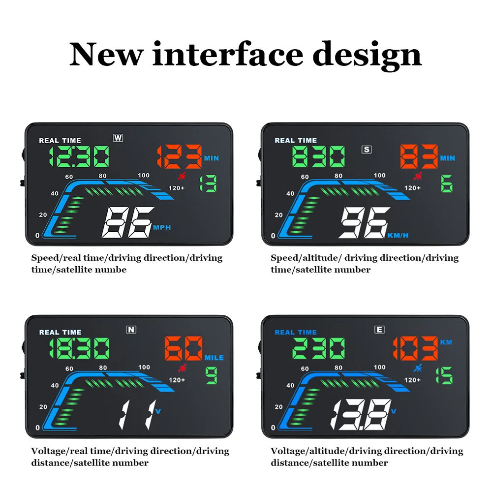 OHANEE- 5.5 ġ Q7 HUD ÷, ڵ ڵ ӵ HUD GPS ӵ     HUD OHANEE