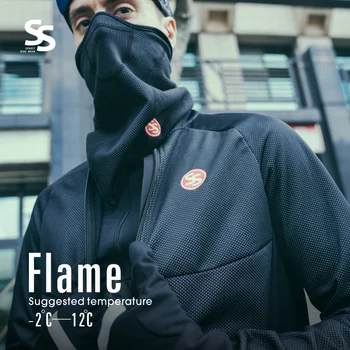 

SPAKCT Winter Cycling Jersey Long Sleeve Windproof Bicycle Jacket Mtb Road Mountain Men's Thermal Full YKK Zipper Bike Clothing