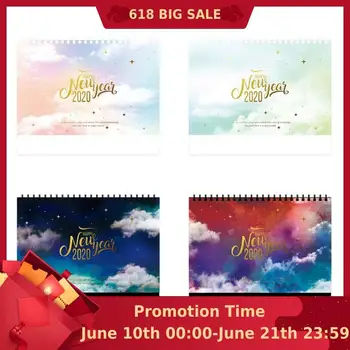 

1PC Fantasy Colorful Desktop Stand-Up Paper Calendar Memo Daily Calendar Planner Annual Agenda Organizer