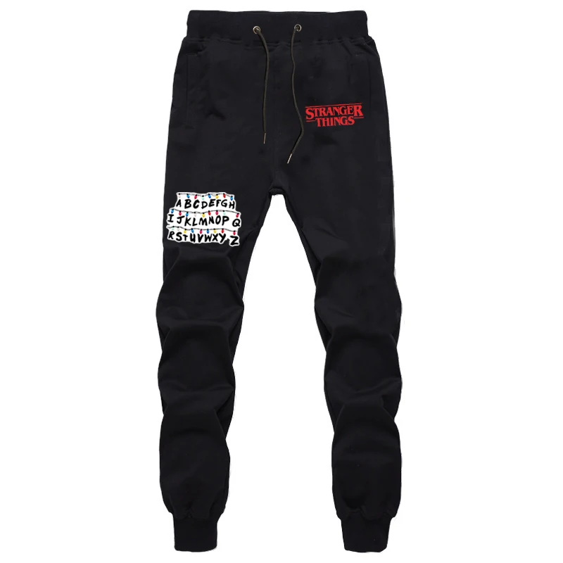 5 Stranger Things letter pants fashion Trousers Cotton Casual Sports Trousers Spring Autumn Unisex Long Pants Men's Trousers - Color: 5