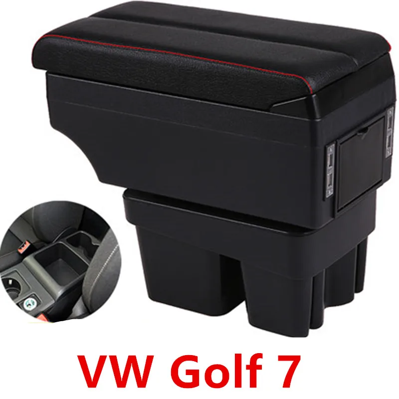 Для VW Golf 7 подлокотник коробка usb зарядка интерфейс повысить центральный магазин содержимое коробка аксессуары Запчасти