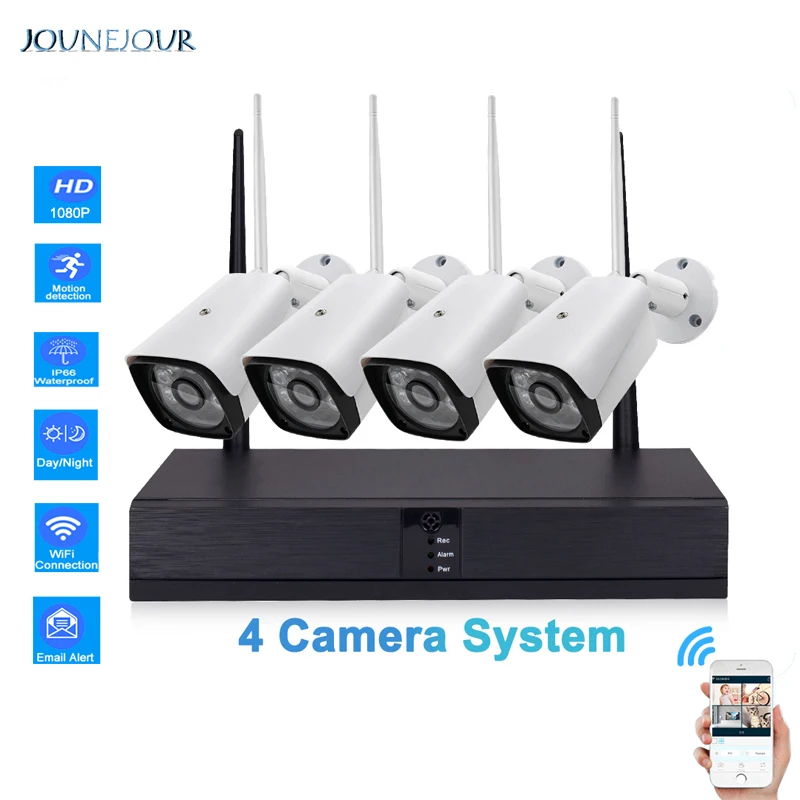 960 P/1080 P Беспроводной CCTV Системы 1080P 1 ТБ 4 шт. 2MP NVR POE IP IR-CUT наружного