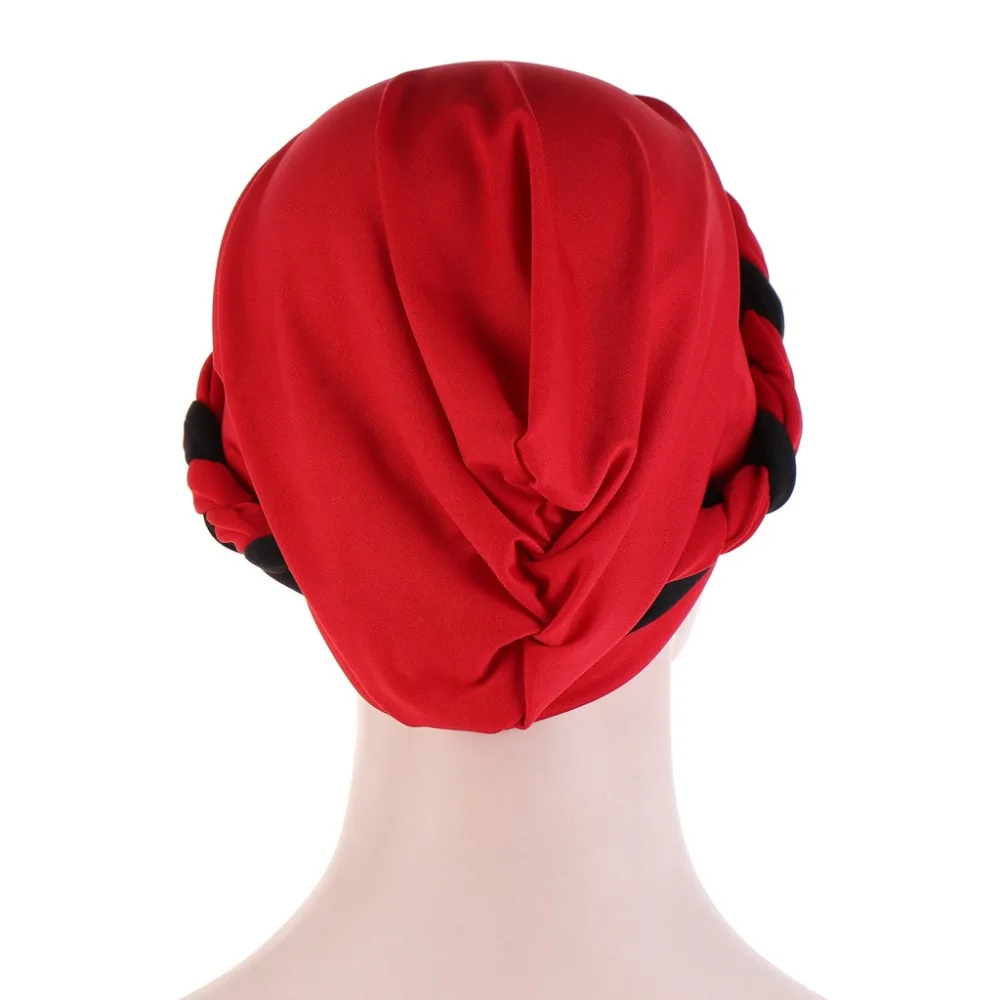 Мусульманское женское из молочного шелка коса крест тюрбан шляпа шапочка с шарфом шапочка при химиотерапии Кепка хиджаб головной убор волосы головной убор аксессуары для волос