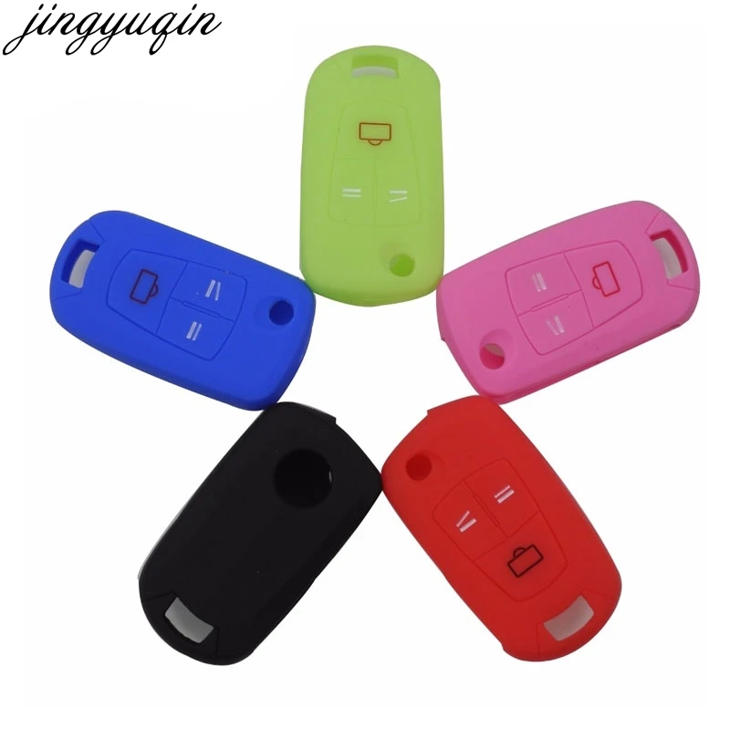 Jingyuqin 3 Buttons Remote Silicone Car key cover Case Fob For Ope Vauxhall Astra Vectra Corsa Signum | Автомобили и мотоциклы
