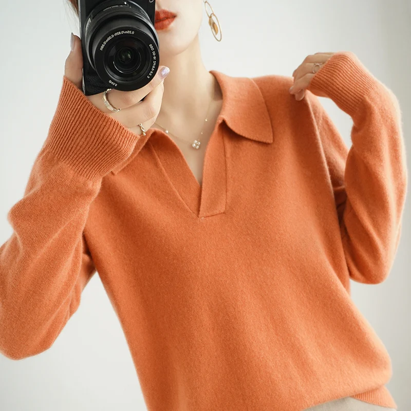 High-End Autumn Winter 100% Cashmere Pullovers