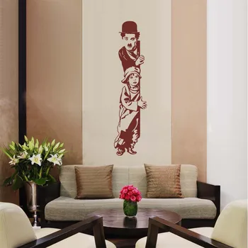 

Stickers Chaplin The Kid Wall Decals Living Room Vinyl Wall Art Wallpaper Home Decor House Decoration Silhouette Wall Decor