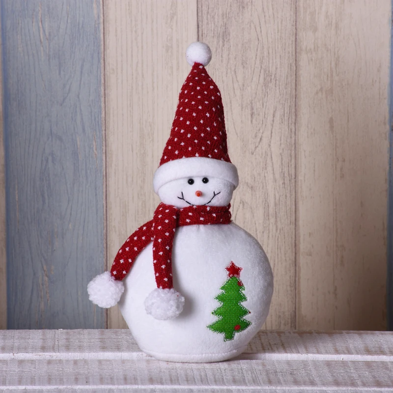 snowman Большой живот Chritsmas куклы Санта-Клаус снеговик лося игрушка для рождественской елки украшения рождественской вечеринки подарок на год для детей - Цвет: snowman
