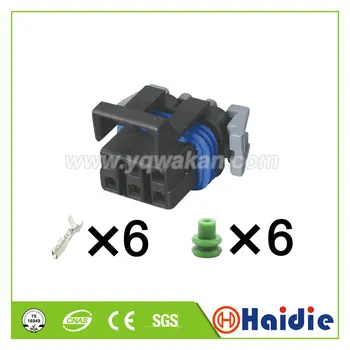 

Free shipping 2sets GT Delphi 6pin waterproof auto connector and auto female plug connector 12052848