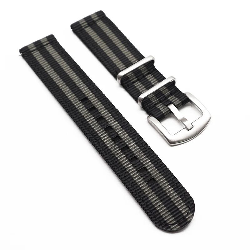 NATOBELT Waterproof Good Quality Thick Outdoor Nylon Fabric Watch Strap 22mm 20mm Grey Band Watch NATO 3