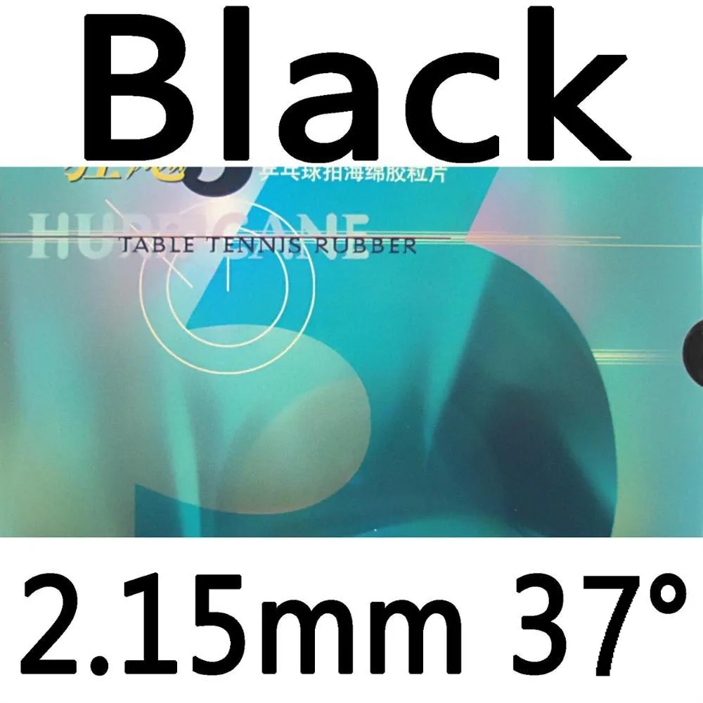 DHS NEO Hurricane 3 Attack Loop Pips-в настольном теннисе PingPong резиновый с губкой - Цвет: Black 2.15mm H37