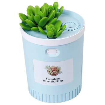 

Cute Air Ultrasonic Humidifiers 350Ml Mist Maker Aromatherapy Diffuser Aroma Mist Maker With Led Lamp Household Appliances(Blu