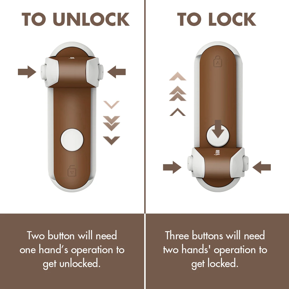 Door Lock EUDEMON Door Lever Lock Baby Proofing Door Handle Lock Childproofing Knob Lock Easy to Install and Use 3M VHB Adhesive cabinet lock child lock door lock safety lock door window lock