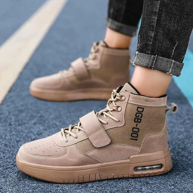 

M- New solid color Martin boots men's autumn and winter high-top wear-resistant fashion British trend wild men's shoes