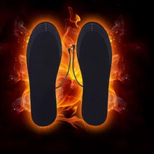 Стельки с электрическим подогревом, заряжаемые от USB, моющиеся, можно резать, обувь, вставка, коврик для ног, грелка, аксессуар для ухода
