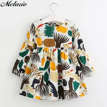 Melario/платье для девочек; осень г.; детское платье с рюшами в стиле пэчворк; платье трапециевидной формы; детское платье принцессы с длинными рукавами; Clothes3-7Y для девочек