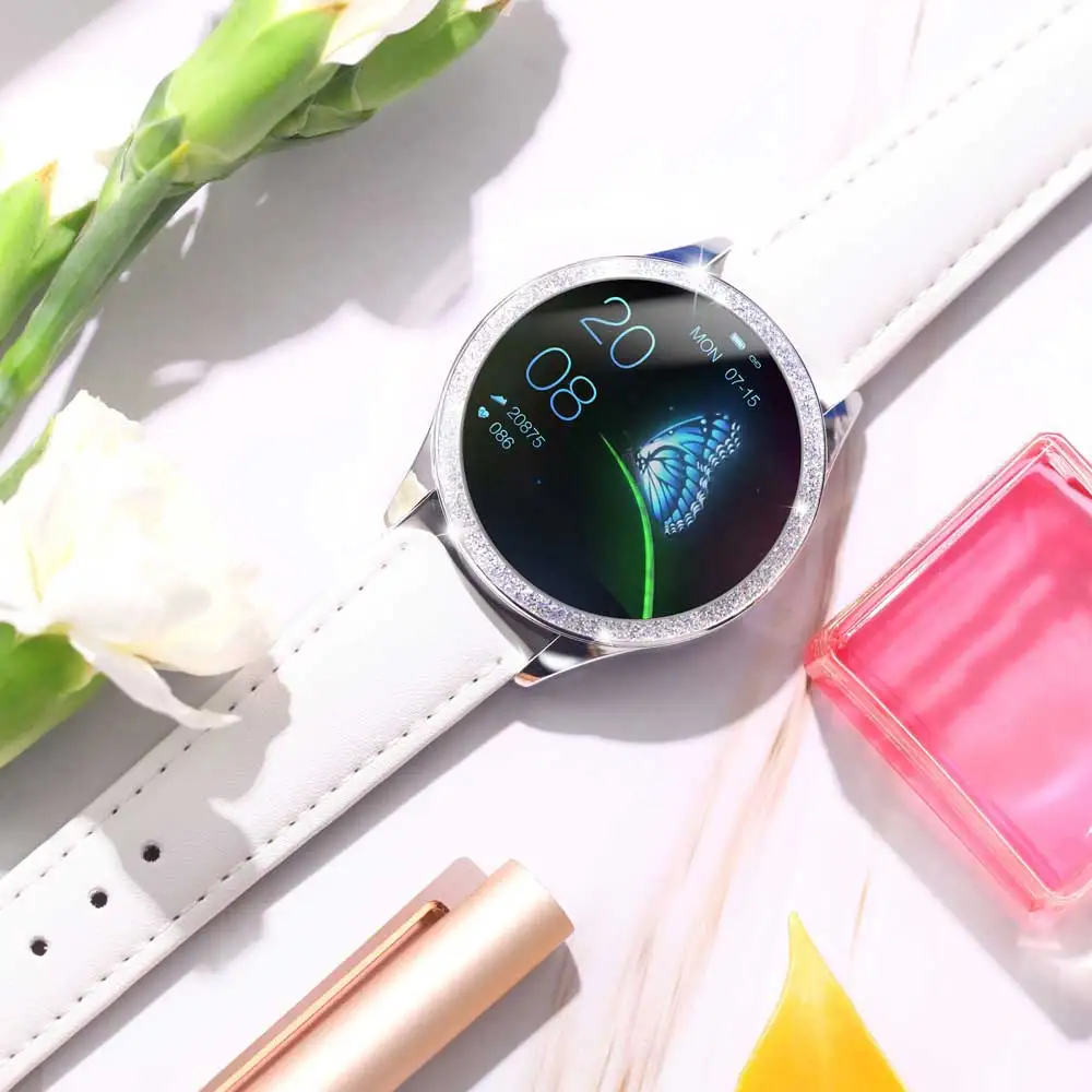 KW20 Смарт часы для женщин IP68 водонепроницаемый монитор сердечного ритма Bluetooth Android