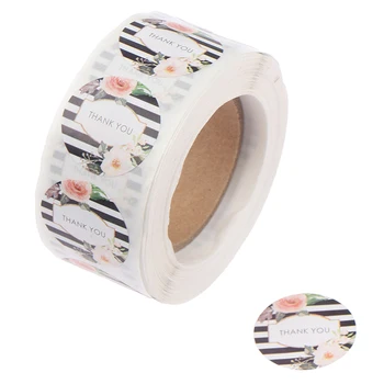 

Thanks For Shopping Small Shop Local Handmade Stickers Flower Stickers Round Thank You For Your Order Stickers