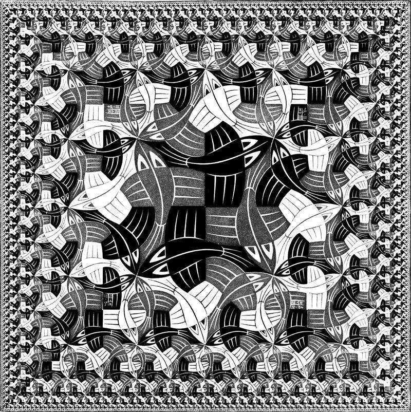 M.C. Escher Limite Carree Art Print Poster Dipinti Ad Olio Su Tela Per La Decorazione Domestica Wall Art
