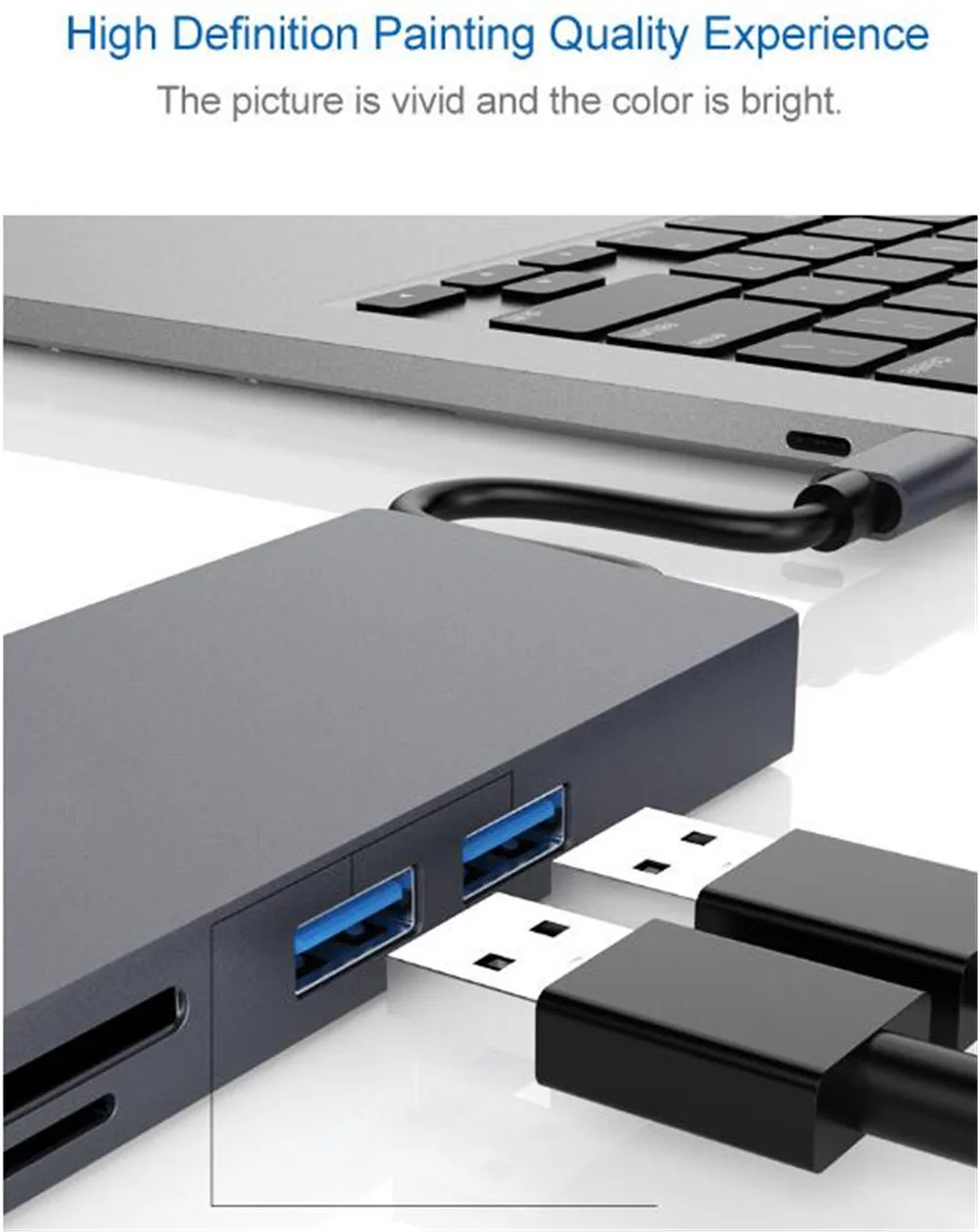US $31.98 8in1 USBC HUB USB C To VGA HDMI 4K RJ45 Micro SDTF Card Reader Adapter Type C USB 30 HUB