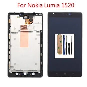 

Top quality 100%New LCD For Nokia Lumia 1520 LCD Screen with Touch Screen Display Digitizer Assembly With Frame