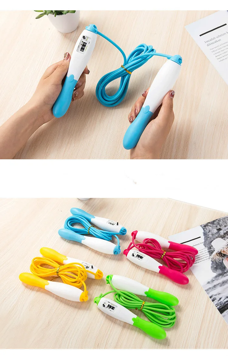 Professional electronic counting jump rope adult pattern skipping student test fitness jump rope
