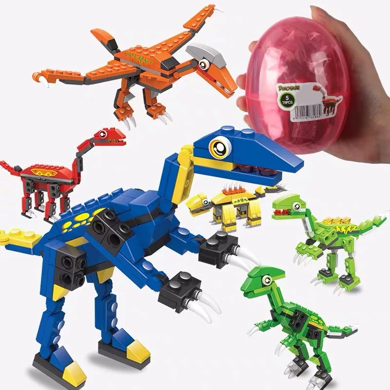 539pcs 6 Style New Assemble Building Blocks Dinosaur World Tyrannosaurus Pterosaur Models Toys for Children Bricks Birthday Gift