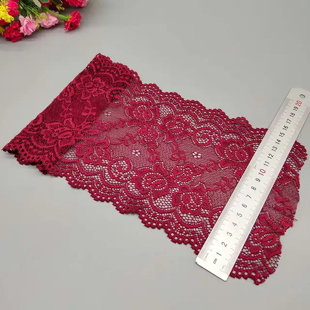 Floral Pattern Cut Work Fabrc 7.62 Wide Trim Crafting Sewing Lace By The Yard 