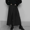 [EAM] High Elastic Waist Black Pleated Split Wide Leg Trousers New Loose Fit Pants Women Fashion Tide Spring Autumn 2022 1N666 ► Photo 3/6