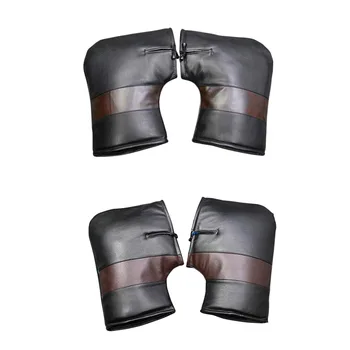 

Motorcycle Handlebar Gloves,Large Thermal Waterproof & Windproof Warm Scooter Hand Protector Kit for Scooter Electric Cars