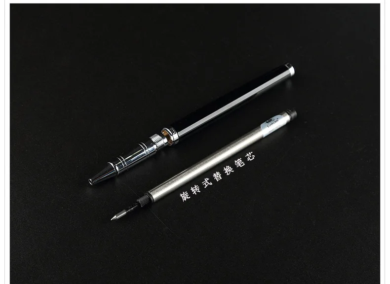 Jinhao 126 высококачественная черная серебряная Ручка роллер 0 7 мм черные чернила