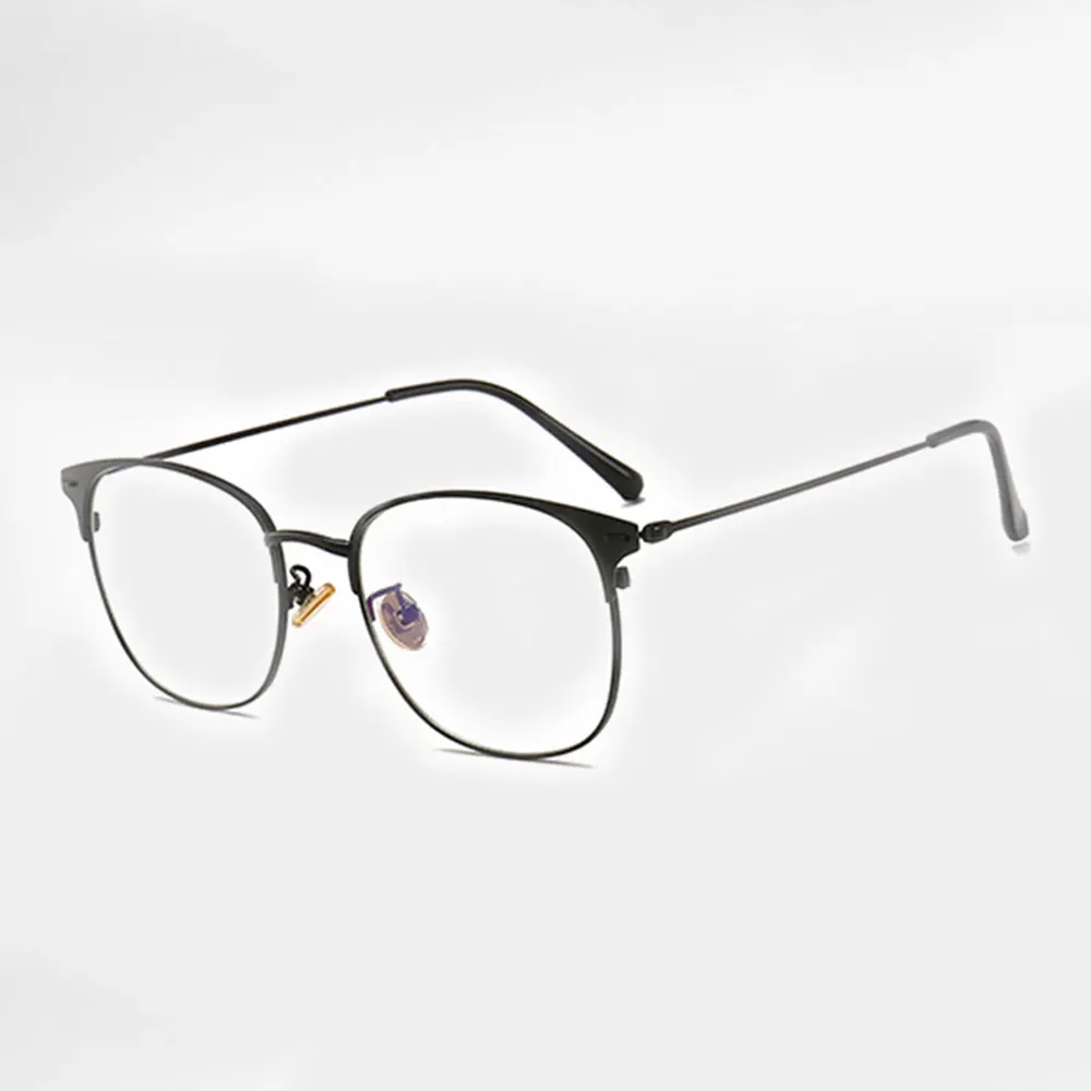 

Men Anti-Blue Light Eyeglasses Vintage Reading Glasses Metal Glasses Retro Round Spectacle Frame Computer Goggles Eyewear PL1101