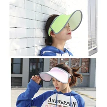 Солнцезащитный козырек шляпы для женщин с большими полями Лето УФ Защита пляж Открытый кепки SD669