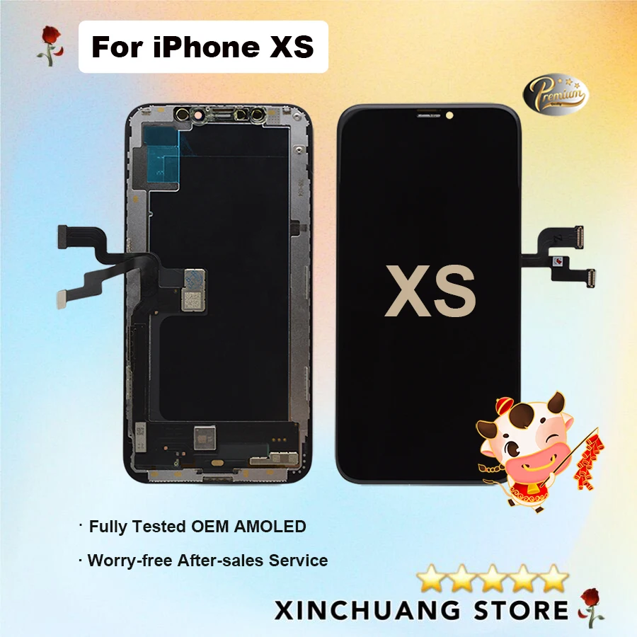 Оригинальный качественный ЖК экран для iPhone XS OLED дисплей сменный сенсорный 3D с