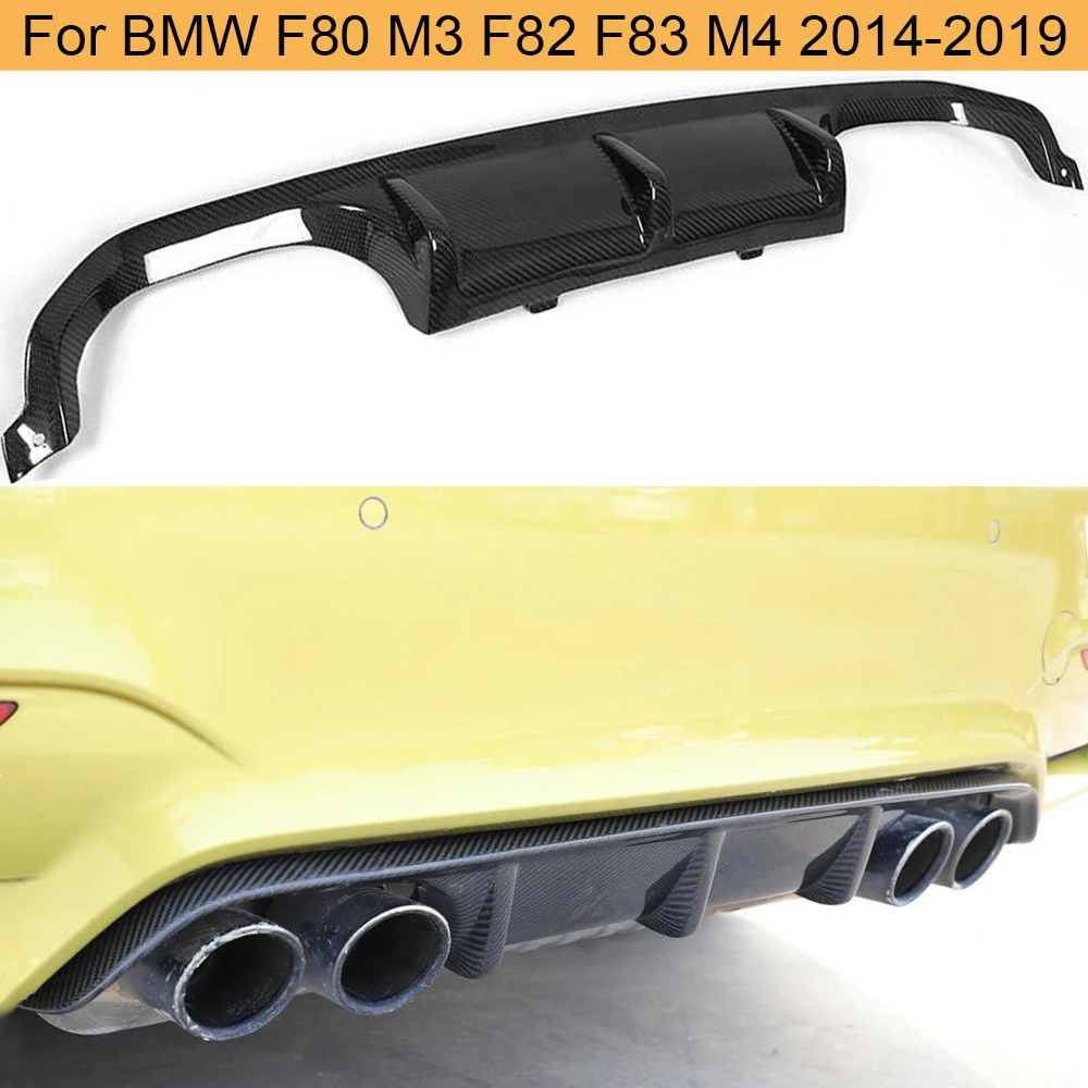 Автомобильный задний диффузор для BMW F80 M3 F82 F83 M4 14 19 стандартный карбоновый