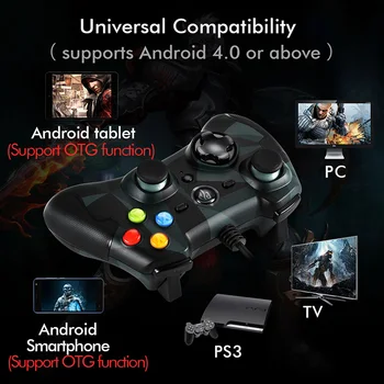 

EasySMX ESM-9100 Wired Gamepad Joystick For PC Android TV Box Android Phone Dual Vibration USB Gamepad PC (Camouflage)