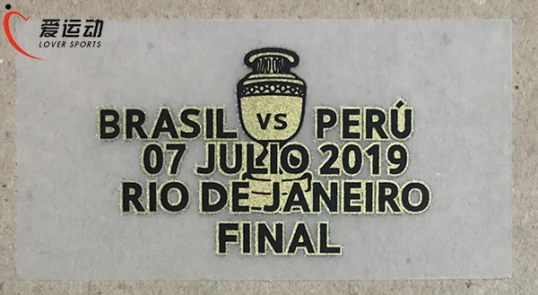 match details FINAL COPA Америка Аутентичные патчи+ Дата матча Бразилия VS Перу Копа Америка FINAL MATCH подробная информация - Цвет: match details