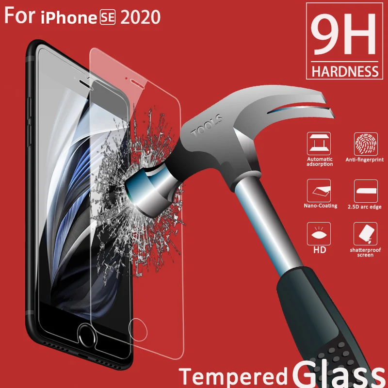 Защитное стекло 9H для iPhone 11 Pro Max XS X защита экрана из закаленного стекла 8 Plus 7 SE 2020 XR