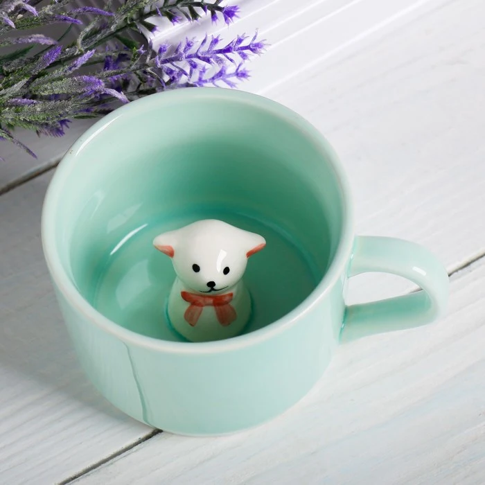 Кружка с фигуркой на дне Счастье у тебя внутри 220 мл | Дом и сад