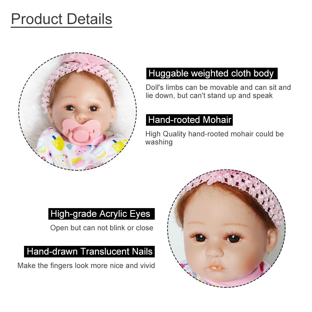 Reborn Baby Doll 45 см Реалистичная игрушка для тела прелестный реалистичный малыш bebes reborn corpo de silicone inteiro realista