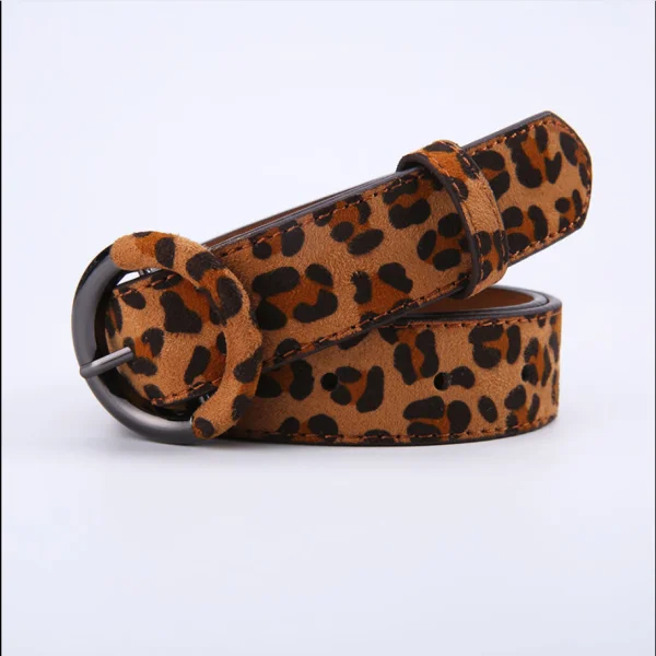 005 leopard Ремень женский 2 шт./лот 40-100 кг женский размера плюс сплав ремень из искусственной кожи с пряжкой 14 отверстий Регулируемый женский модный однотонный ремень для джинсов - Цвет: 005 leopard