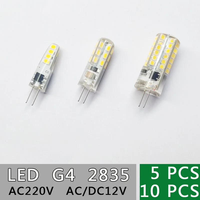 Светодиодный лампа 3W 5W G4 светильник лампочка переменного тока 220V DC 12V SMD2835