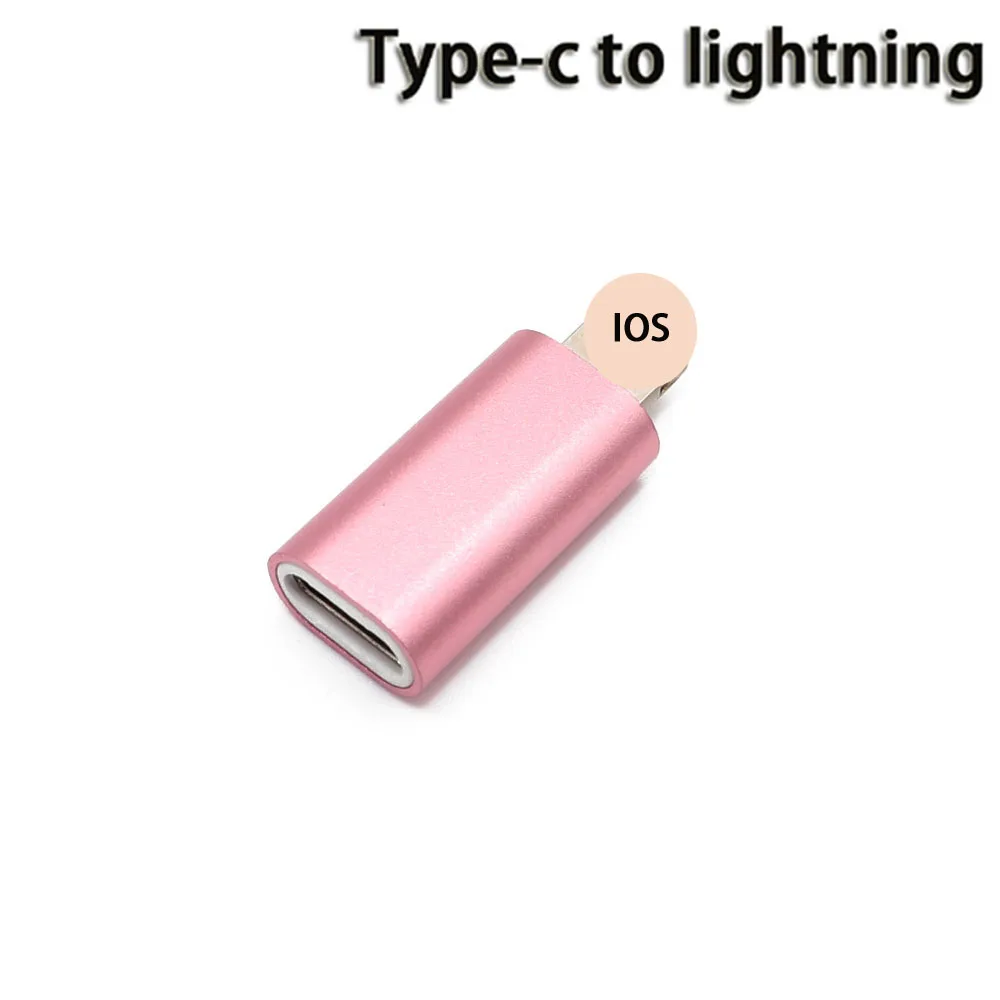 2 шт. для iPhone к Micro USB/type-C адаптер зарядного устройства женский штепсельный преобразователь, адаптер для iPhone 6 6s 7 8 Plus X 10 для iPad - Цвет: E