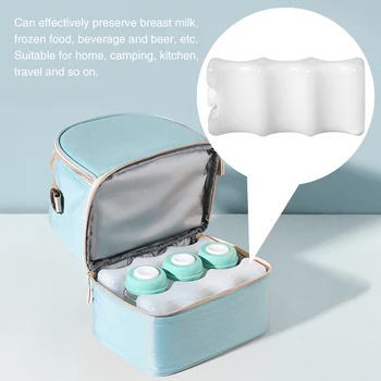 

Portable Breast Milk Camping Frozen Food PEHD Lunch Box Kitchen Cooler Bags Picnics Mini Ice Bricks Travel Beverage Preservation