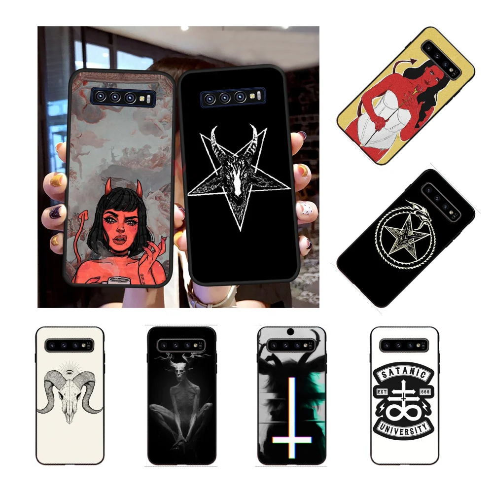 

NBDRUICAI Devil Satan Pattern Phone Case Cover for Samsung S9 plus S5 S6 edge plus S7 edge S8 plus S10 E S10 plus