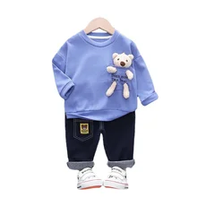 T Shirt et pantalon en coton pour bébés garçons et filles, vêtements à la mode, tenue de sport décontractée pour enfants, nouvelle collection printemps automne pièces/ensembles 