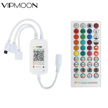 

Bluetooth Music RGB led Controller Dual Signal Sound Sensor with IR 40key For 5050 3528 LED RGB Strip Light IOS/Android DC5V-24V