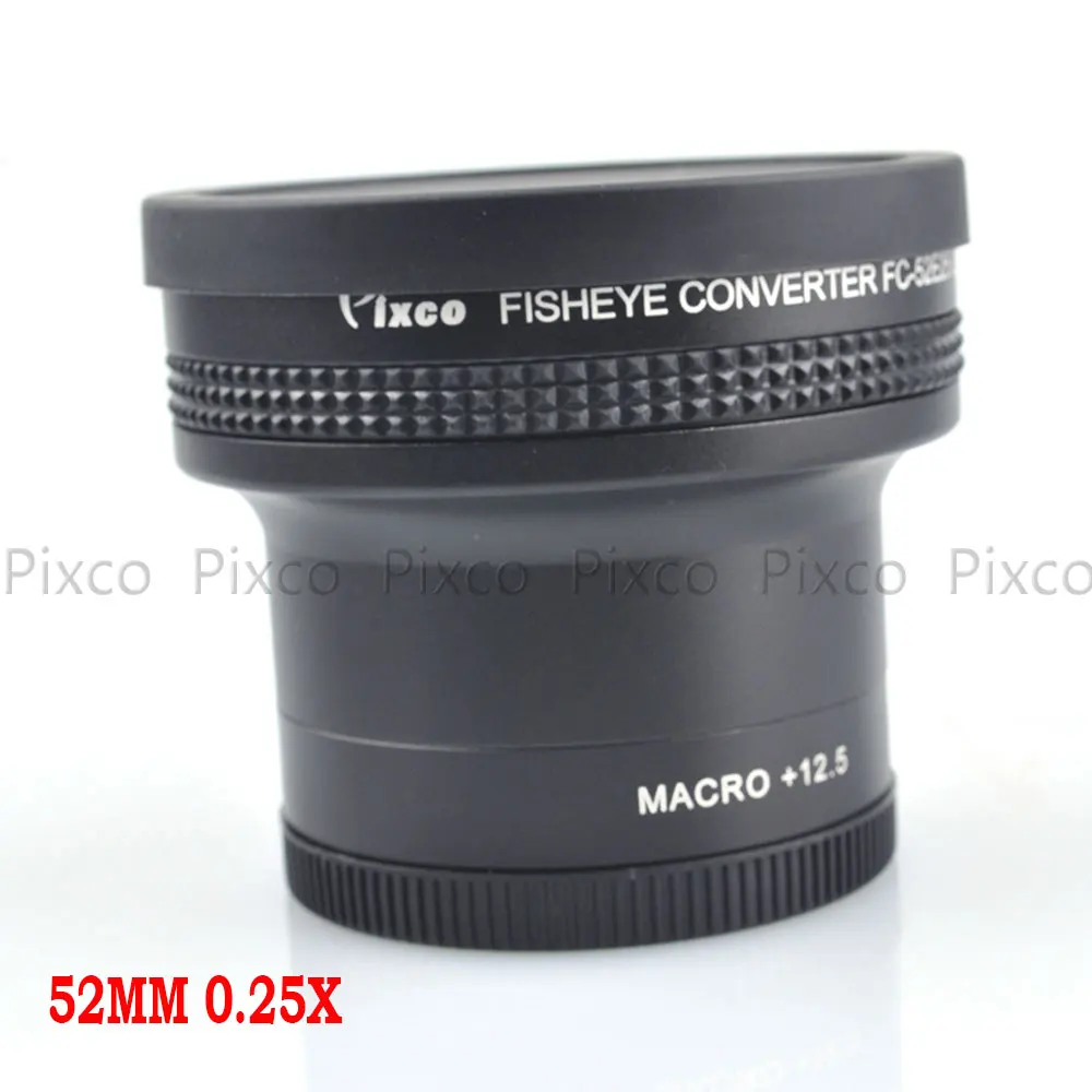 52MM 0.25X  Super Macro Wide Angle Fisheye Lens for Canon NIKON PENTAX DSLR SLR Camera 52MM thread lens